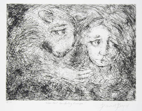 Wombat Comforting Europa von David Boyd, Druck kaufen auf Singulart