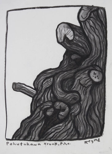 Pohutukawa trunk, Piha van Chris O'Doherty, Werk op papier te koop op Singulart