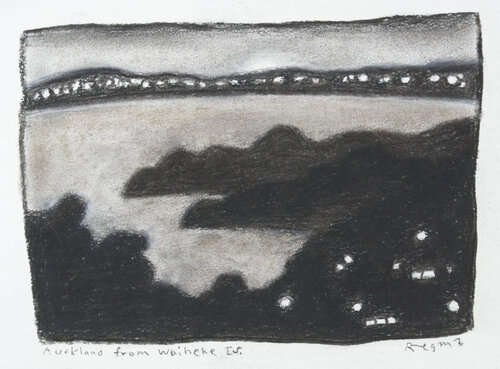Auckland from Waiheke Is. van Chris O'Doherty, Werk op papier te koop op Singulart