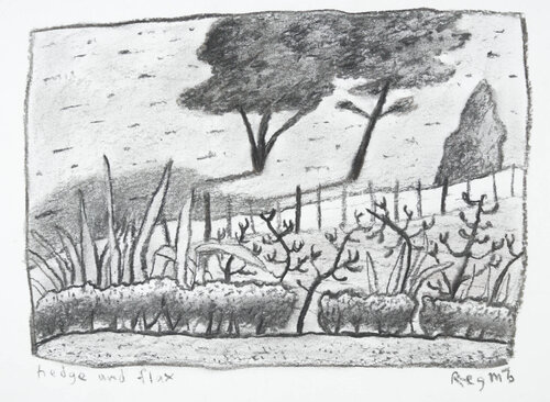 Hedge and flax van Chris O'Doherty, Werk op papier te koop op Singulart