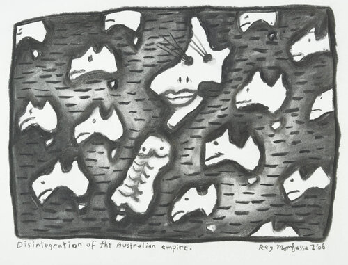 Disintegration of the Australian empire van Chris O'Doherty, Werk op papier te koop op Singulart