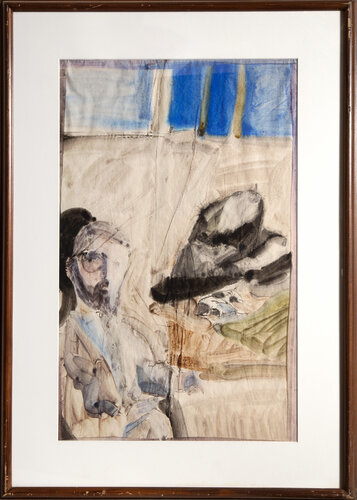 Sitting Self Portrait van Robert Andrew Parker, Werk op papier te koop op Singulart