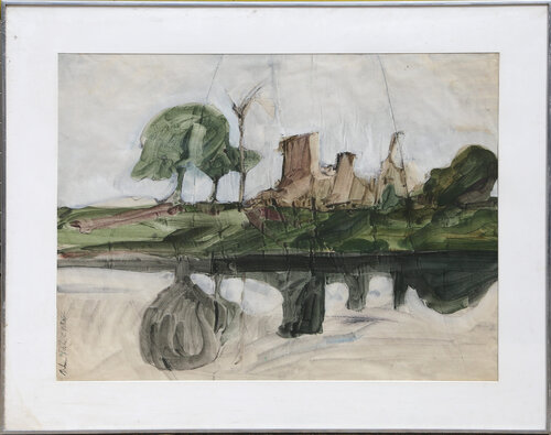 Goodrich Castle Ruins by Robert Andrew Parker, Work on Paper for Sale on Singulart
