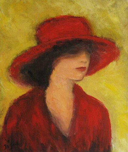 Red Hat #2 von José van Gool, Malerei kaufen auf Singulart