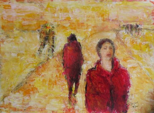 In her thoughts #2 di José van Gool, Pittura in vendita su Singulart