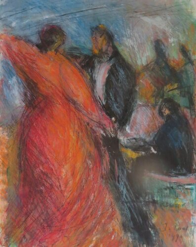 Dancing couple  by José van Gool, Painting for Sale on Singulart