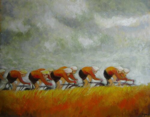 The big rally di José van Gool, Pittura in vendita su Singulart