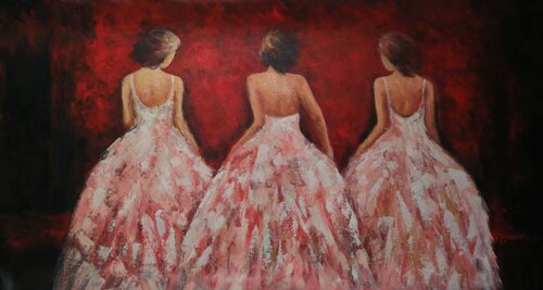 Pink Ribbon #VII van José van Gool, Schilderij te koop op Singulart