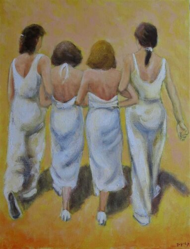 Four Friends van José van Gool, Schilderij te koop op Singulart