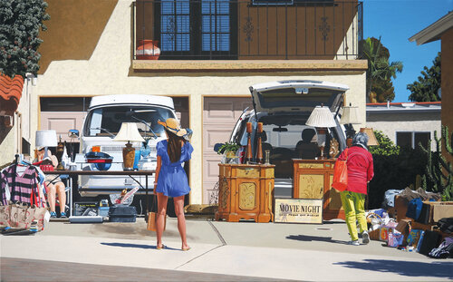Garage Sale di Michael Ward, Pittura in vendita su Singulart