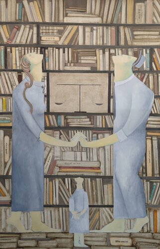 Gender Equality by Orlando Agudelo-Botero, 회화 for Sale on Singulart