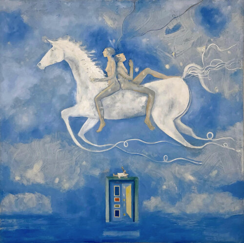Gate to Happiness by Orlando Agudelo-Botero, 회화 for Sale on Singulart