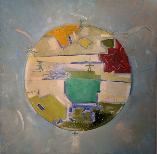 MAPAS IMAGINARIOS (Imaginary Maps) by Orlando Agudelo-Botero, Painting for Sale on Singulart