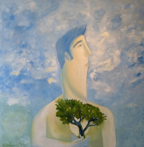 EL ÁRBOL DE LA VIDA (The Tree of Life) by Orlando Agudelo-Botero, Painting for Sale on Singulart