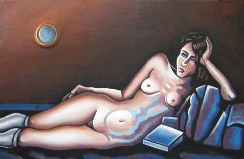 NU AU MIROIR van Lionel Le Jeune, Schilderij te koop op Singulart