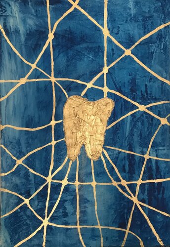 Verknüpfungen auf Blau di Christa Baisch, Pittura in vendita su Singulart