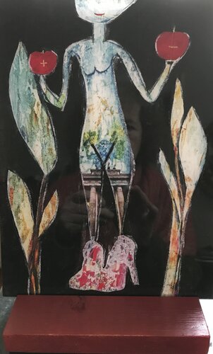 Eva und die zwei Äpfel di Christa Baisch, Stampa in vendita su Singulart