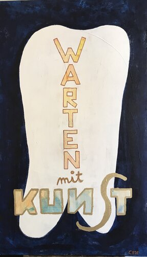 Warten mit Kunst by Christa Baisch, Painting for Sale on Singulart