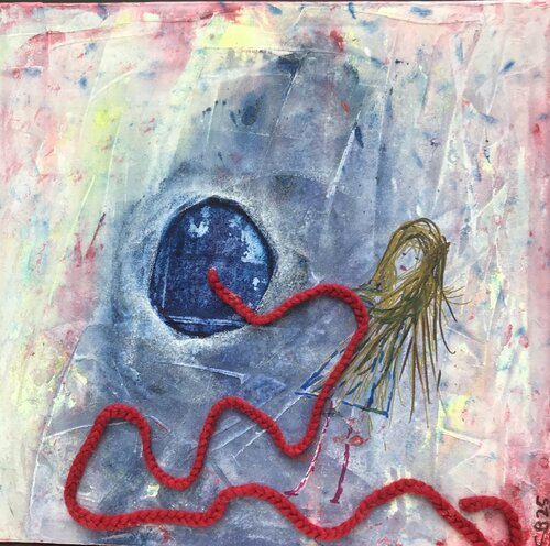 Der Faden der Ariadne van Christa Baisch, Schilderij te koop op Singulart