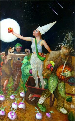 Harvest Moon van Henryk Fantazos, Schilderij te koop op Singulart