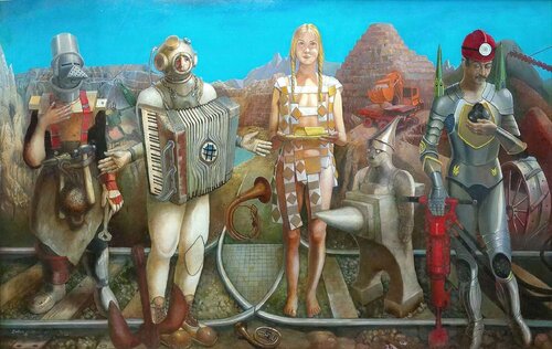 Deities of Metals van Henryk Fantazos, Schilderij te koop op Singulart