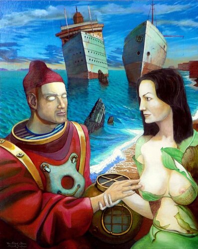 Blind Diver van Henryk Fantazos, Schilderij te koop op Singulart