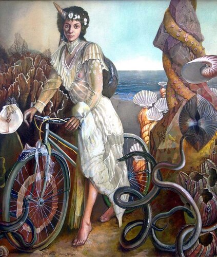 Beach Bride di Henryk Fantazos, Pittura in vendita su Singulart