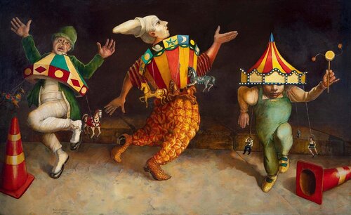 Three Carousels von Henryk Fantazos, Malerei kaufen auf Singulart