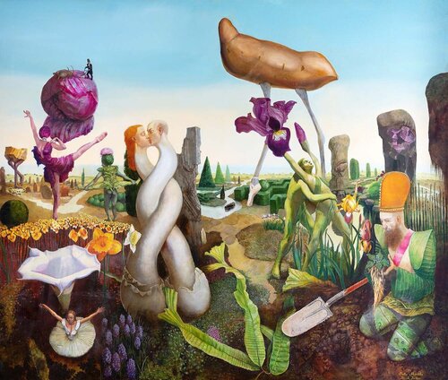 Hortus Mirabilis di Henryk Fantazos, Pittura in vendita su Singulart