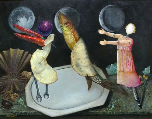 Somnambular March van Henryk Fantazos, Schilderij te koop op Singulart