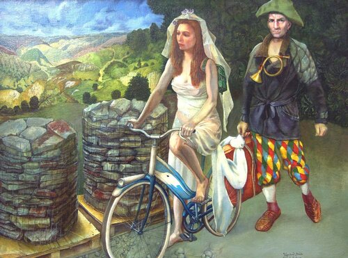 Vagabond Bride di Henryk Fantazos, Pittura in vendita su Singulart