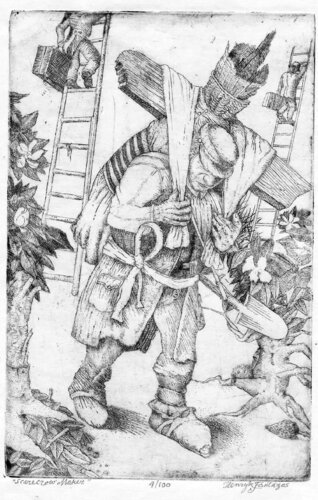 Scarecrow Maker van Henryk Fantazos, Afdruk te koop op Singulart