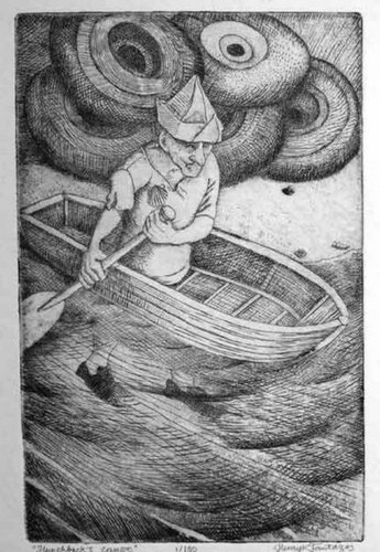 Hunchback's Canoe by Henryk Fantazos, Print for Sale on Singulart