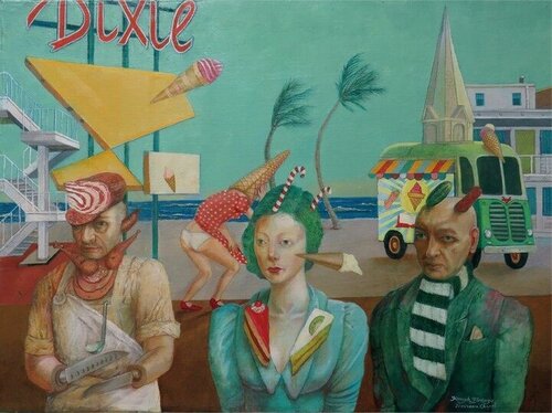 Ice-Cream Chapel  de Henryk Fantazos, Pintura a la venta en Singulart