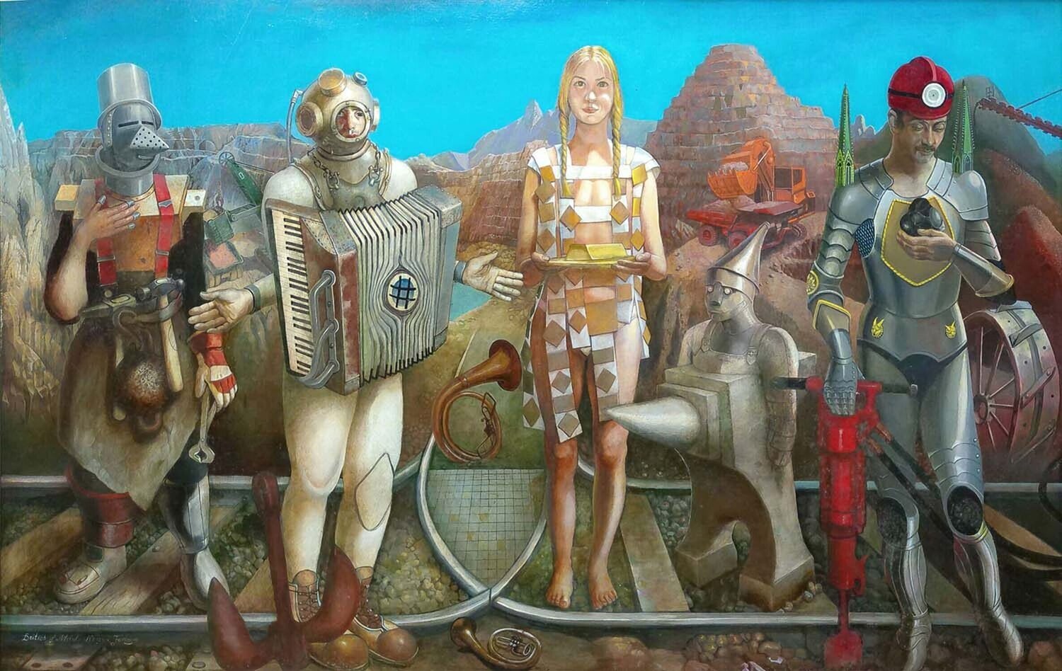 Deities of Metals Henryk Fantazos Originalgemälde zu verkaufen