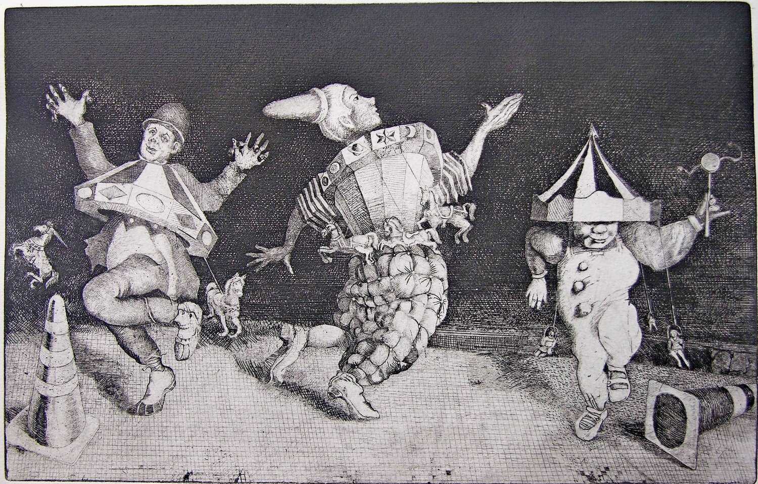 Three Carousels Henryk Fantazos Stampa in vendita