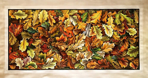 Autumn Leaves-8 di Sangeeta Sagar, Opera su carta in vendita su Singulart