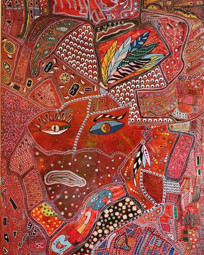 CONTAMINATED NATIVE AMERICAN di Claudio Ricciolini, Pittura in vendita su Singulart