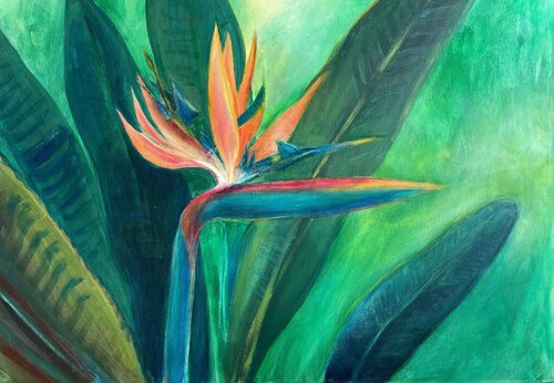 Păsărea Paradisului van Liliana Georgeta Barna, Schilderij te koop op Singulart