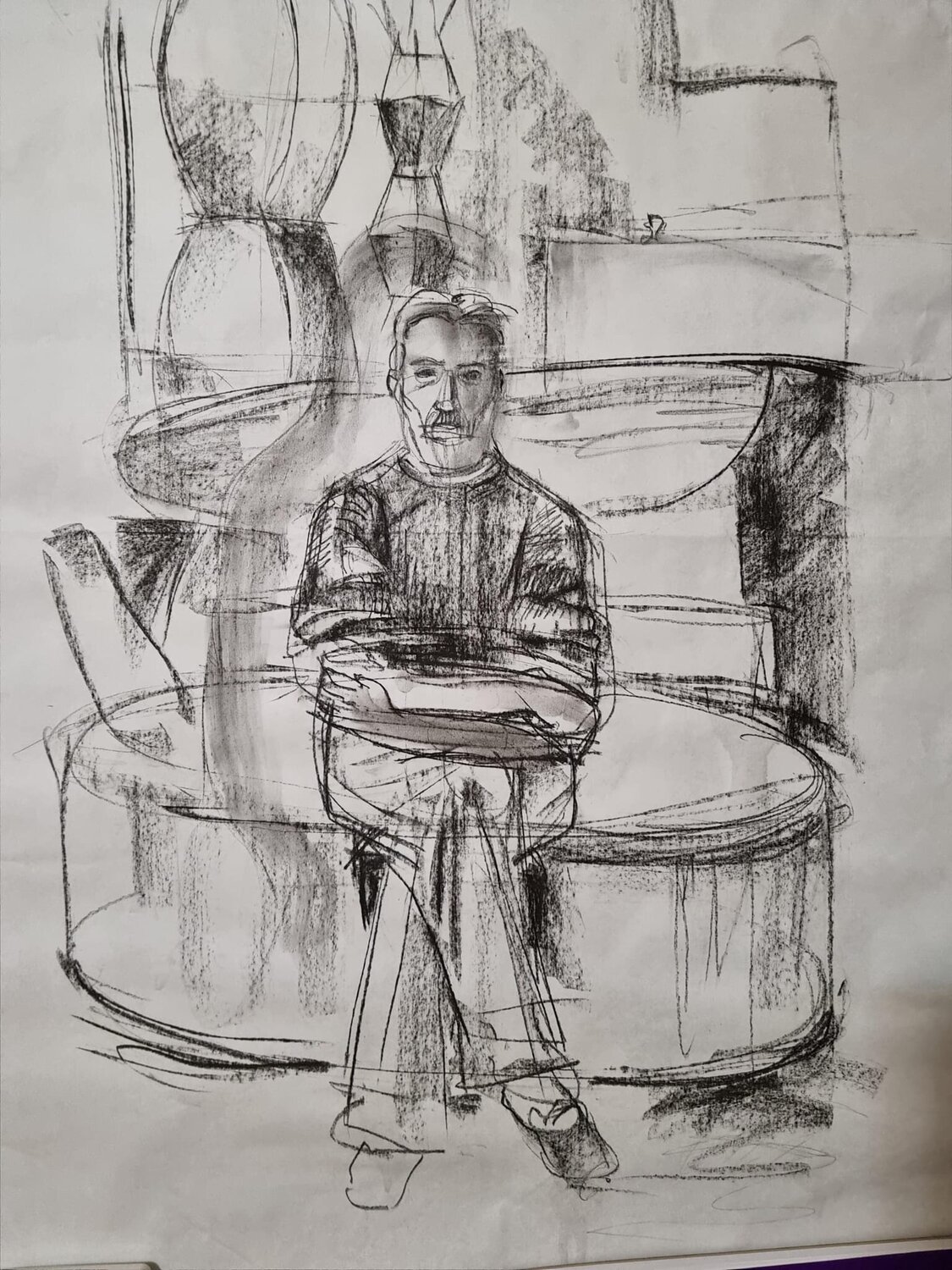 Brâncuși in the workshop Liliana Georgeta Barna Zeichnungen zu verkaufen