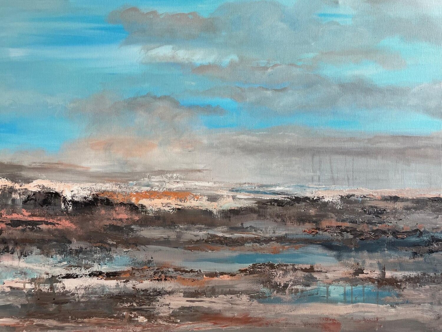 Quiet Tides of the Plain Liliana Georgeta Barna Originalgemälde zu verkaufen