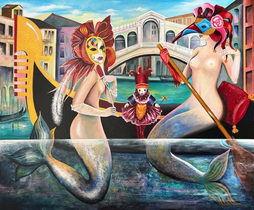 Venice Mermaids by Maria Kononov, Painting for Sale on Singulart