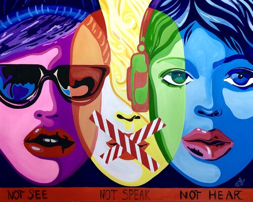 Three Monkeys by Maria Kononov, Painting for Sale on Singulart