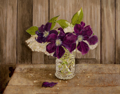 Clematis by Atif Aleem, Painting for Sale on Singulart