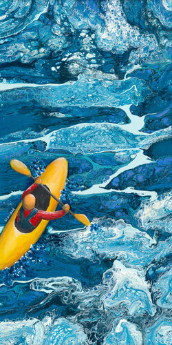 Kayaker by Claudia Interrante, Painting for Sale on Singulart