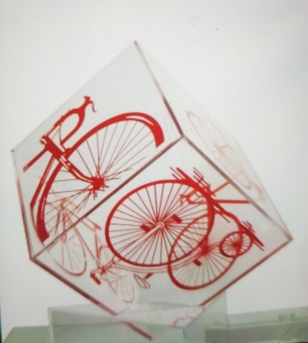 Bicicleta en Rojo by Elizabeth Bello, Painting for Sale on Singulart