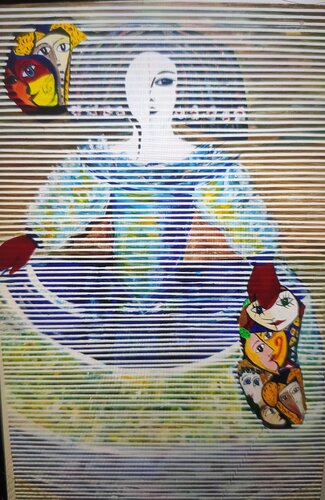 Menina#2 cinética homenaje a Picasso di Elizabeth Bello, Pittura in vendita su Singulart