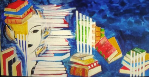 Leer es soñar con los ojos abiertos von Elizabeth Bello, Malerei kaufen auf Singulart