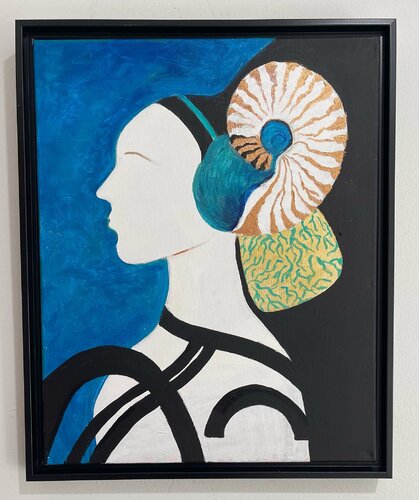 Duquesa de Urbino en azul Rey di Elizabeth Bello, Pittura in vendita su Singulart