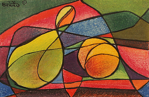 The Pear and the Peach di Benjamin Benno, Opera su carta in vendita su Singulart